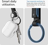 Vista 5 de Spigen Life Metal Fit - Llavero de titanio para cinturón, llavero de automóvil para cinturón, abridor de botellas para hombres y mujeres, color negro