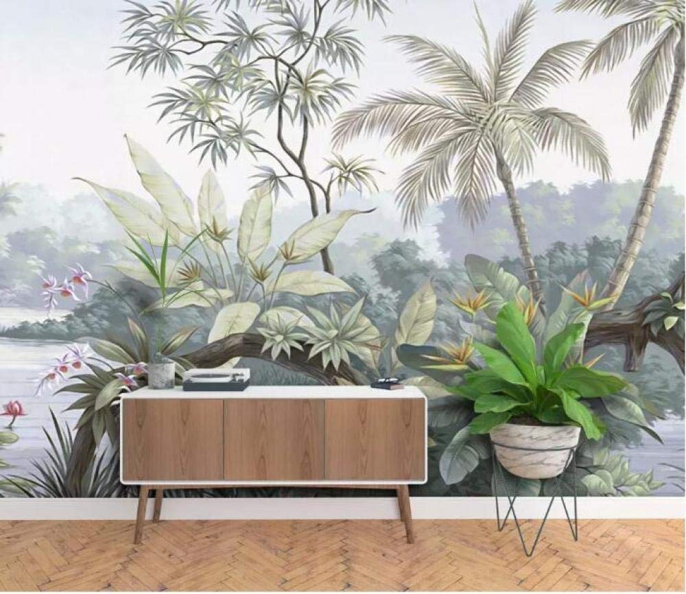 Papier peint panoramique arbre pays mural haut de gamme effet rétro G024