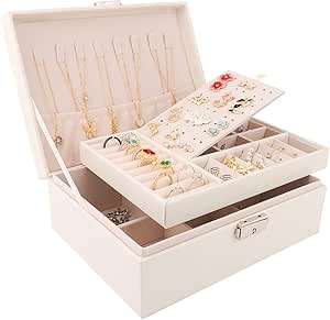 Keadic Scatole Regalo Per Gioielli In Cartone Con Nastro Antimacchia E Forbici, Organizer Per Gioielli Con Coperchi E Cotone Per Anelli, Collane - Foto 7