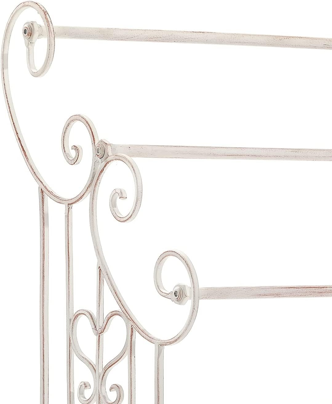 Standing Metal Towel Organizer & Drying Rack with Shelf - Freestanding for Bath, Hand & Wash Towels