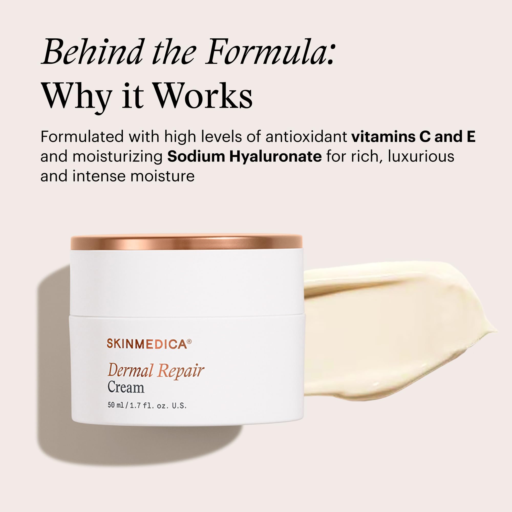 SkinMedica Dermal Repair Cream - Hydrating, Ultra Rich Face Moisturizer. Infused with High Levels of Antioxidants including Vitamin C + Vitamin E