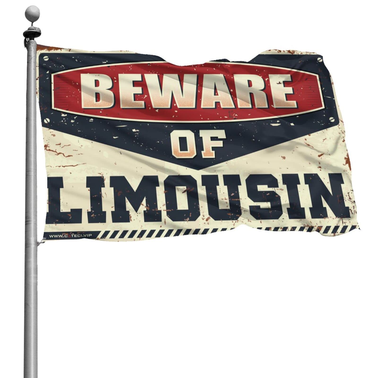 Limousin Drapeau 152x244 cm, bannières amusantes format géant pour dortoir