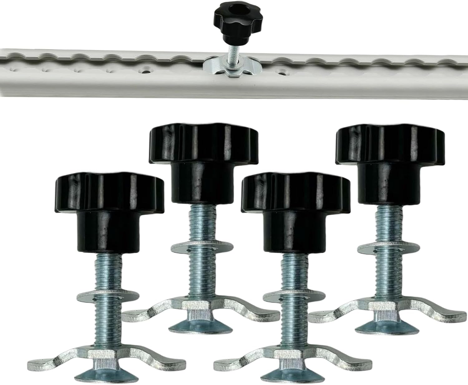 Sturdy L Track Tie, Threaded Stud Nut, Ergonomic Rail Part with Reliable Feature, Heavy Duty Replacement Accessory, Rail Fitting with Easy Install Design, Track Hardware for Vehicle Warehouses