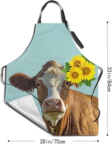 Miniatura 4 de Delantal de cocina de chef impermeable con bolsillos para adultos, delantales de cocina para barbacoa, regalos personalizados para hornear