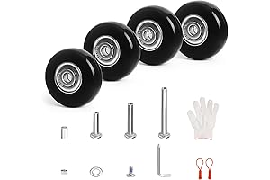 Luggage Replacement Wheels: 40mm PU Wheels with Bearings & Axles