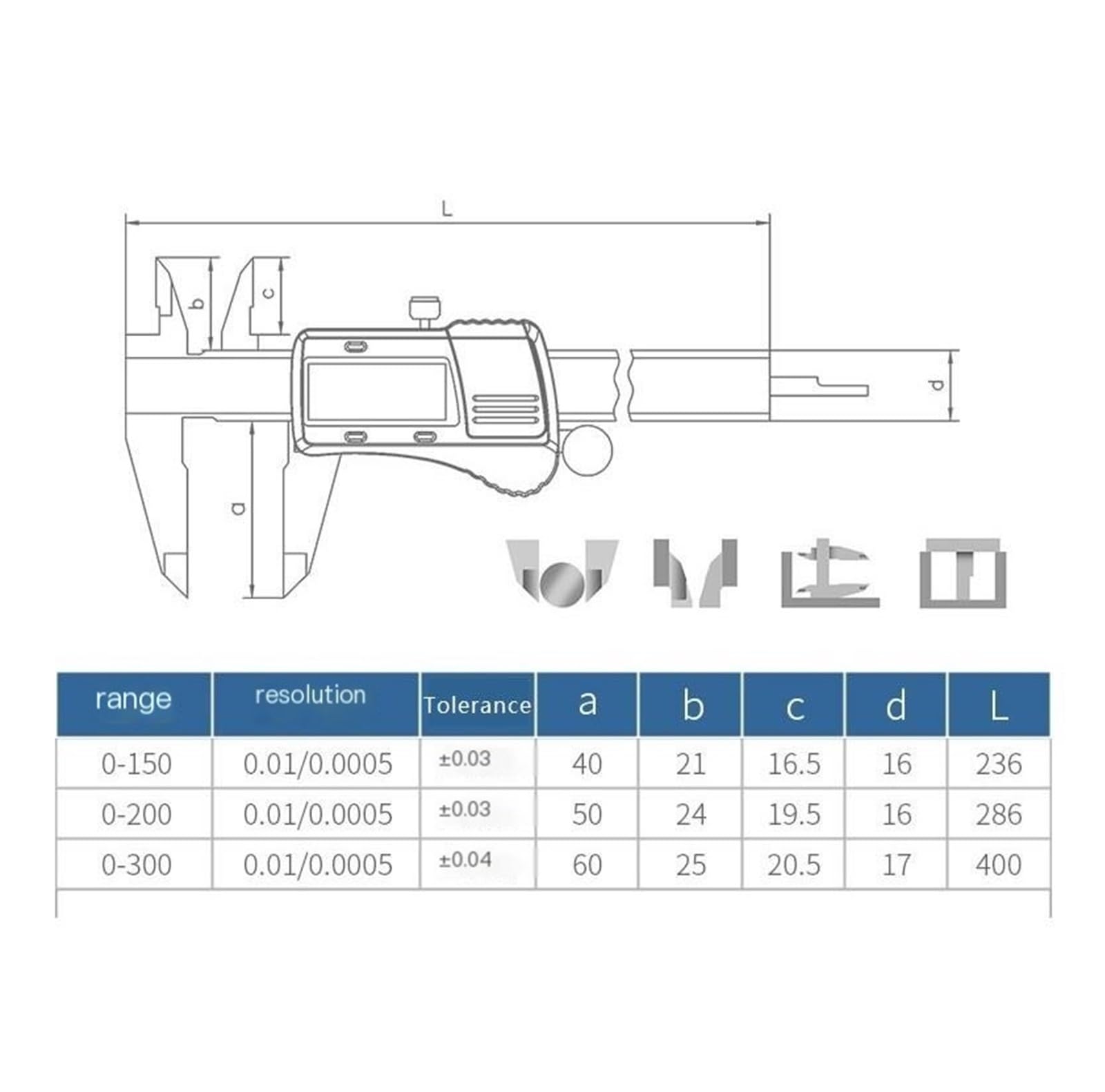 Digitaler Messschieber Elektronischer Industrie-Messschieber(200mm)