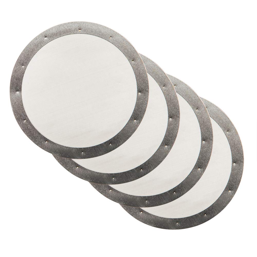 4 Pack Quality Reusable Metal Coffee Filters findTop Stainless Steel Filter Compatible with Aeropress Coffee Makers