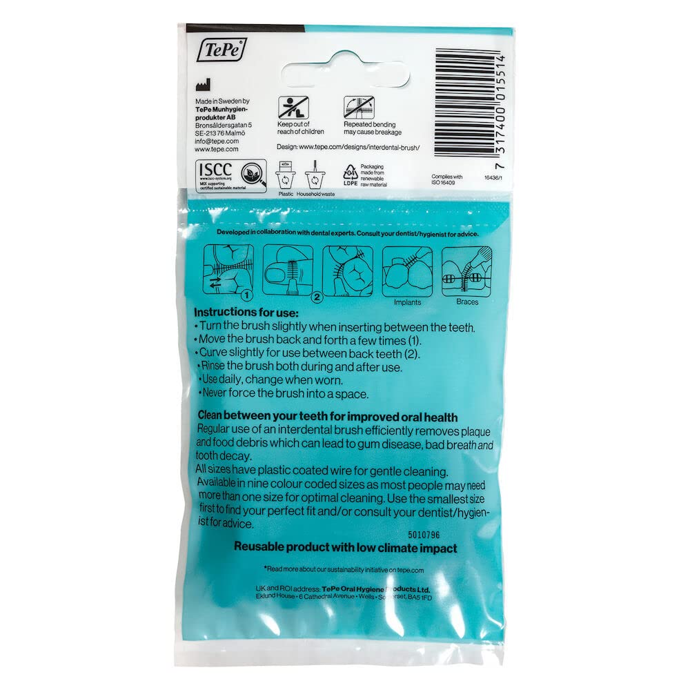 TEPE 1.5 MM - SİYAH Diş Arayüz Fırçası (1x 8 Adet) (2 paketi)