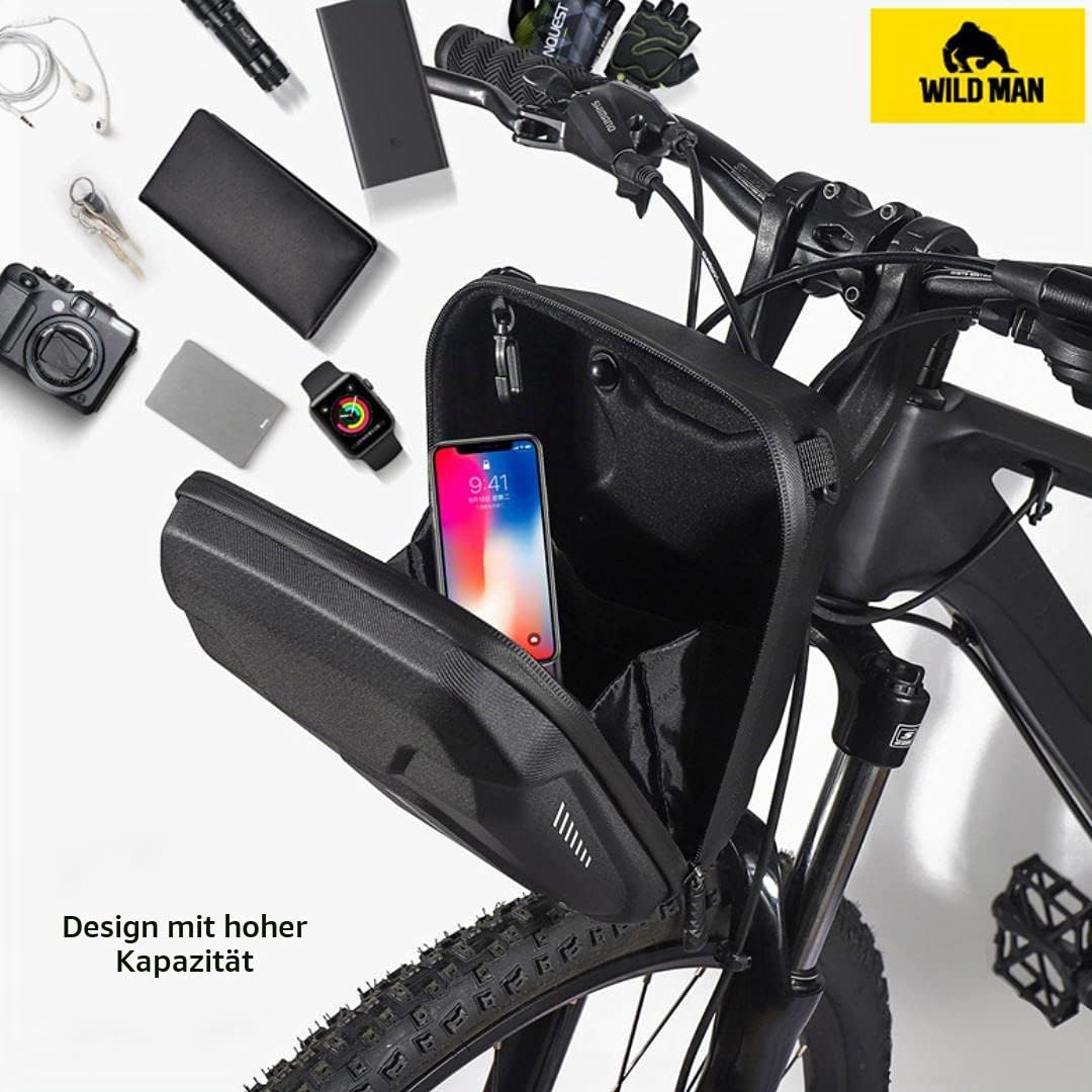 WILD MAN 3L Hartschalen-Aufbewahrungstasche für Tretroller, mit Schnellverschluss, Regenschutz, für Tretroller, Klapprad, Kickboard, Lenkertasche, MTB (E8)