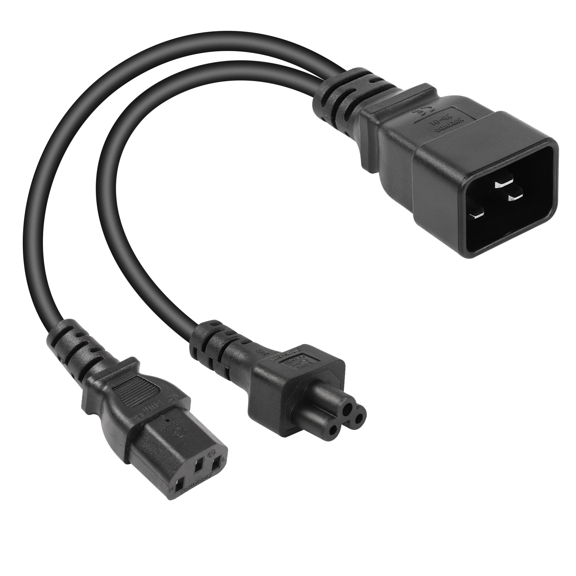 Amazon.com: SinLoon IEC 320 C20 to C5+C13 Power Cord,C20 Male to
