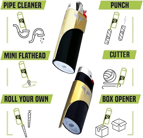 Miniatura 7 de Kasher Herramienta clásica para encendedores, elegante accesorio multiherramienta para encendedores, cortador de cajas, abridor de paquetes,