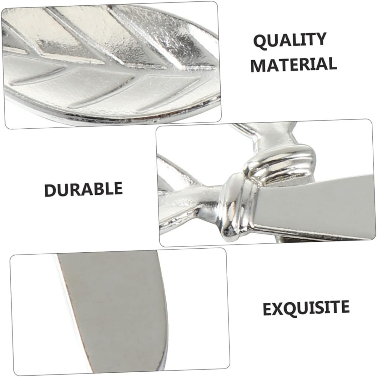 Ipetboom 3pcs Silver Zinc Alloy Butter Knives for Easy Food Cutting