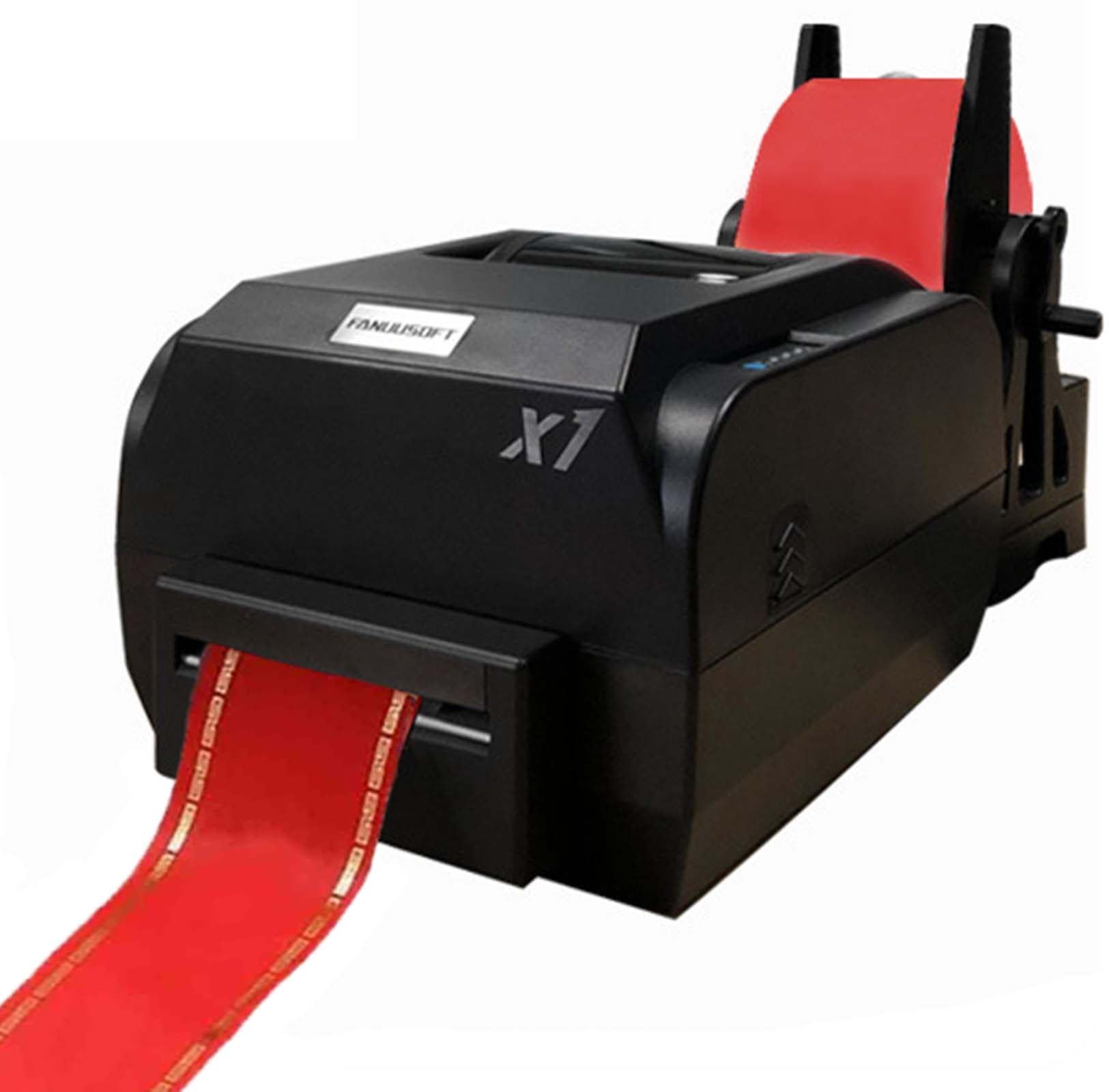 Satin Ribbon Printer Machine, Multiple Row Digital Stamping Printer for Packaging, 200 DPI, 150mm/s, Supports 50+ Languages, Widths 12-108mm, Ideal for Custom Designs