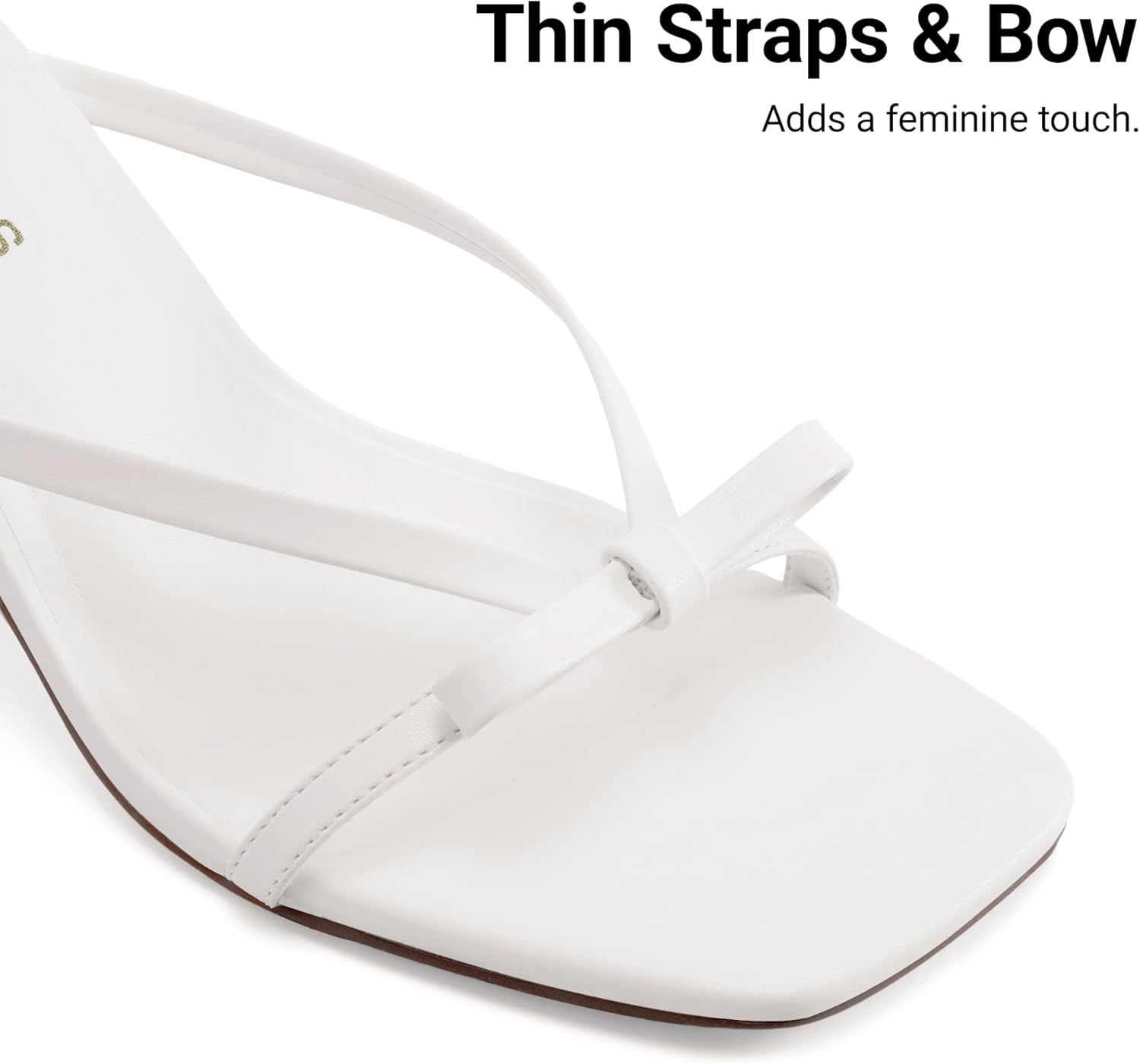 DREAM PAIRS Women's Bow Heels – Kitten Heel Mule Sandals, Square Toe Strappy Slip On Dress Heels, Elegant Bridal Wedding Party Formal Shoes for Special Occasions - Image 6