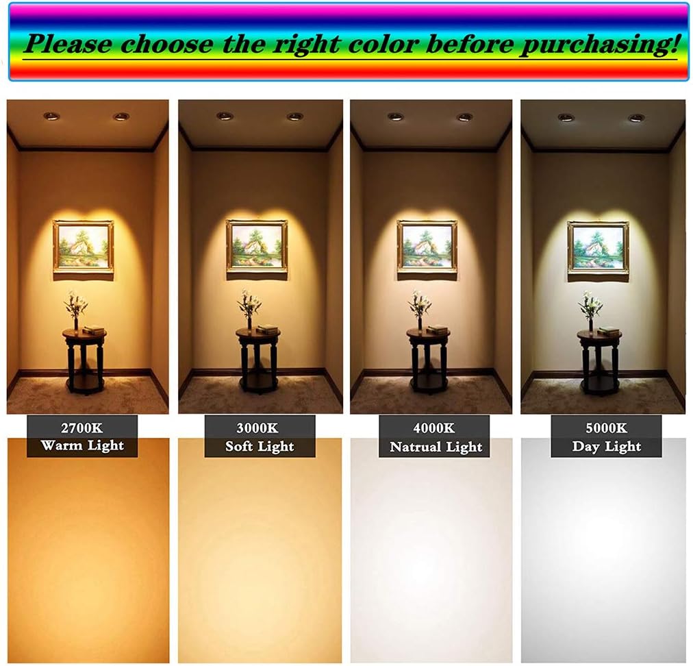 (6-Pack Not Dimmable MR16 GU5.3 LED Bulbs 50W Halogen Equivalent, 650lm, 3000K Soft White, 5W DC/AC 12V 120 Degree Wide Beam Floodlight Bulb for Indoor/Outdoor Landscape Track Bulbs