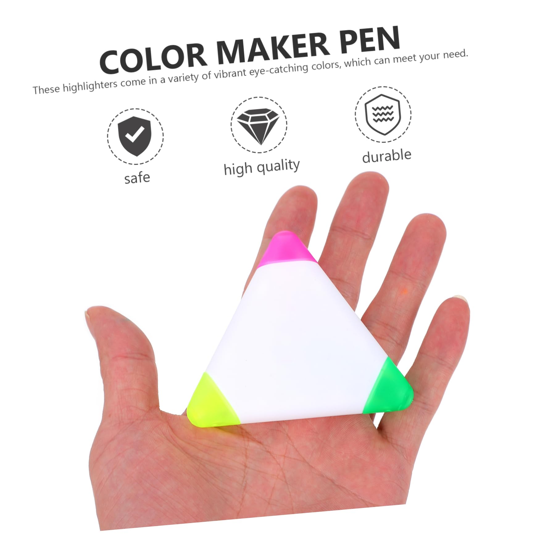 DOITOOL 5 Series Rotuladores Triangulares Fluorescentes Estudiantes Y Manualidades Coloridos Y Portátiles 5 Piezas X 5