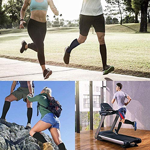 8 Pairs Graduated Copper Compression Socks for Men & Women 15-20mmHg Knee High Support Socks for Running Athletic Cycling 6