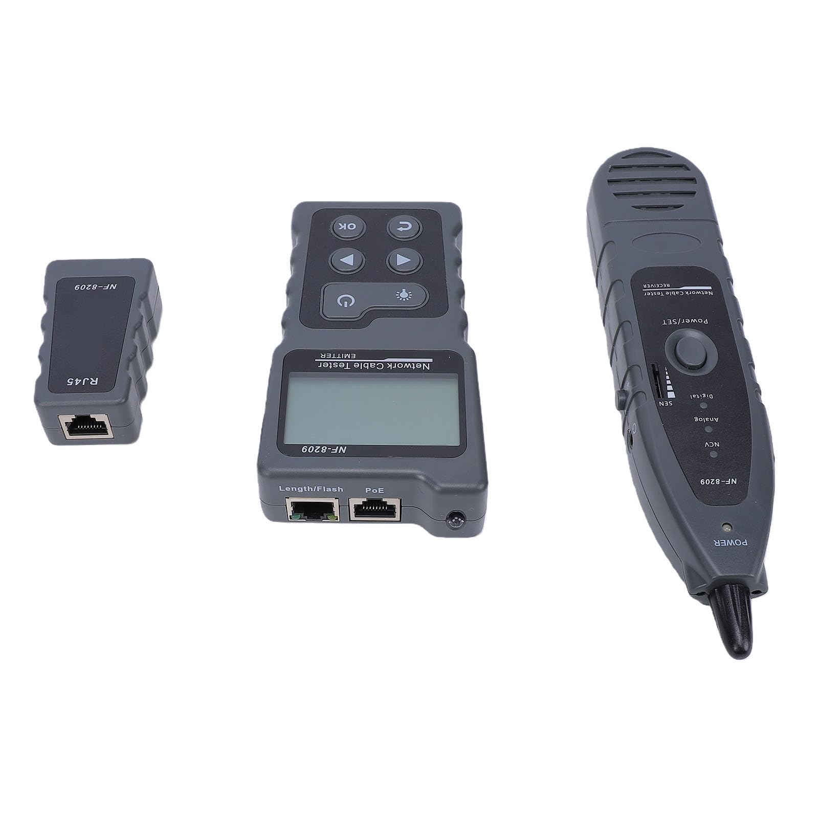 Yctze Comprobador de Cable de Red con Medición de Longitud y Modo PoE