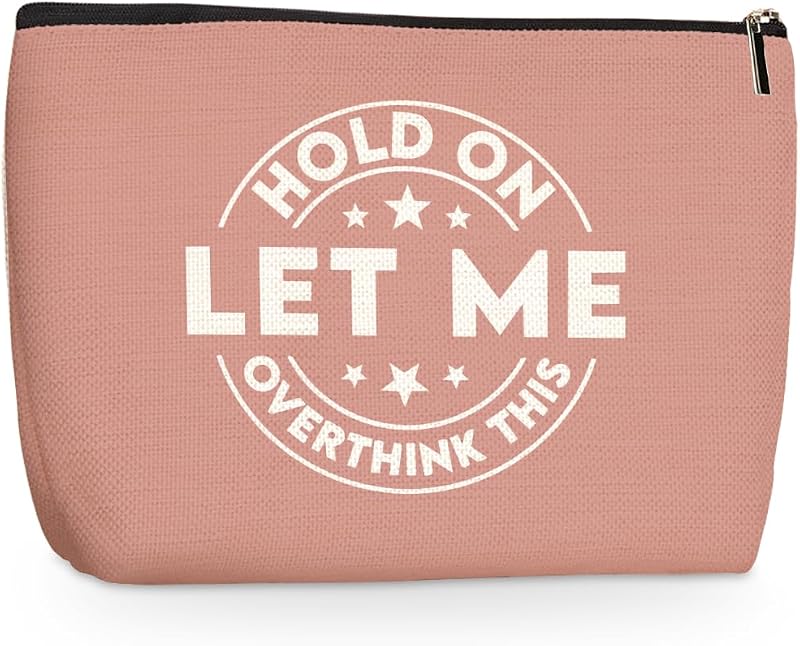Necessaire de Maquiagem jealance com Zíper, Estampa com Frase, Rosa, Let Me 1636
