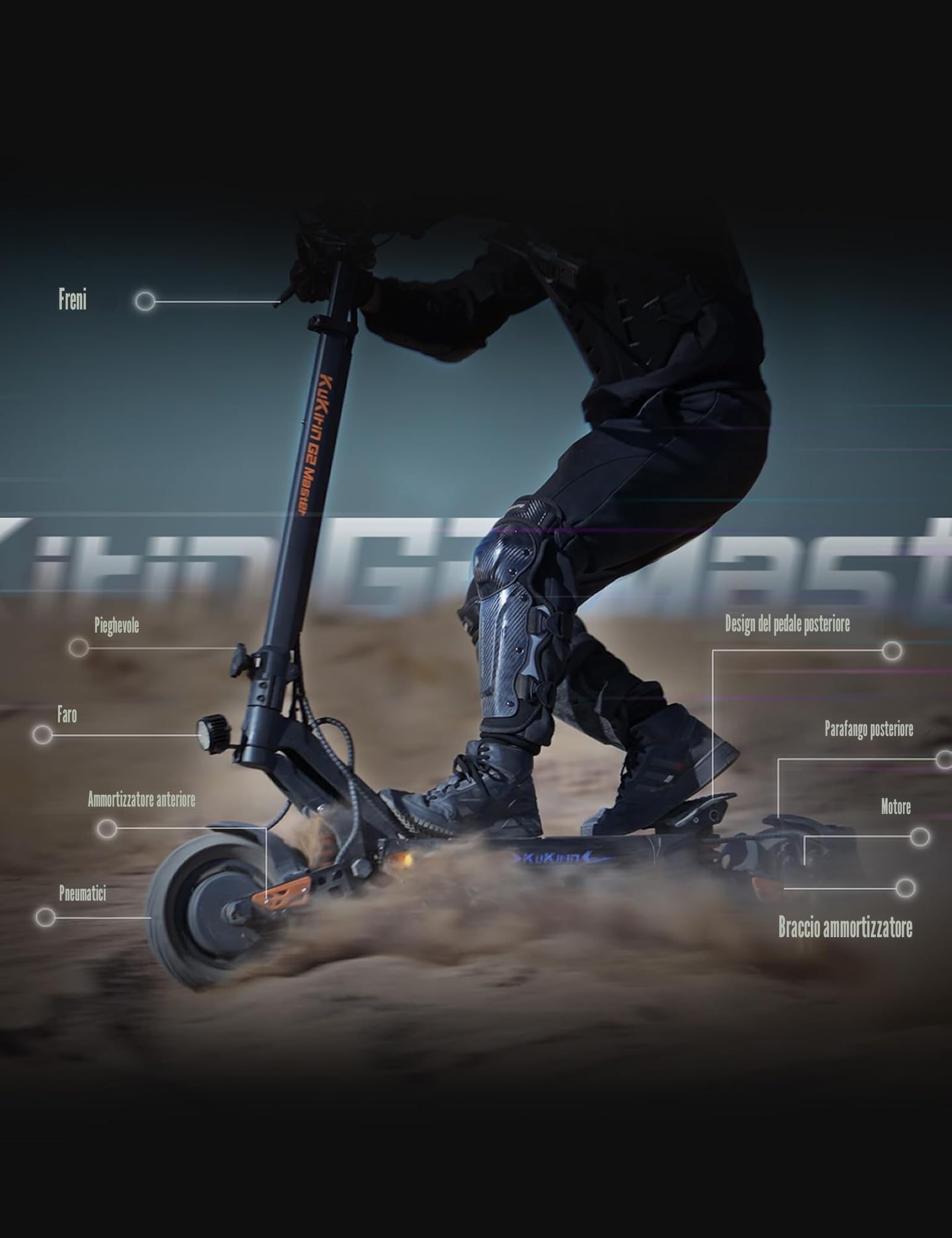 KUKIRIN G2 Master Monopattino Elettrico per adulti, Batteria 20,8 Ah & Doppio motore anteriore & posteriore, Sospensione Idraulica Ammortizzato &10 Pollici Scooter Elettrico Pieghevole Fuoristrada