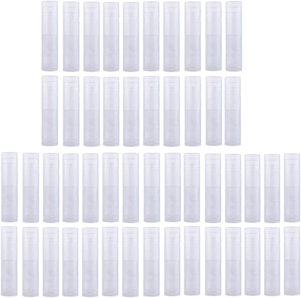 JZK 50 x Transparent clear plastic lip balm empty containers empty lip