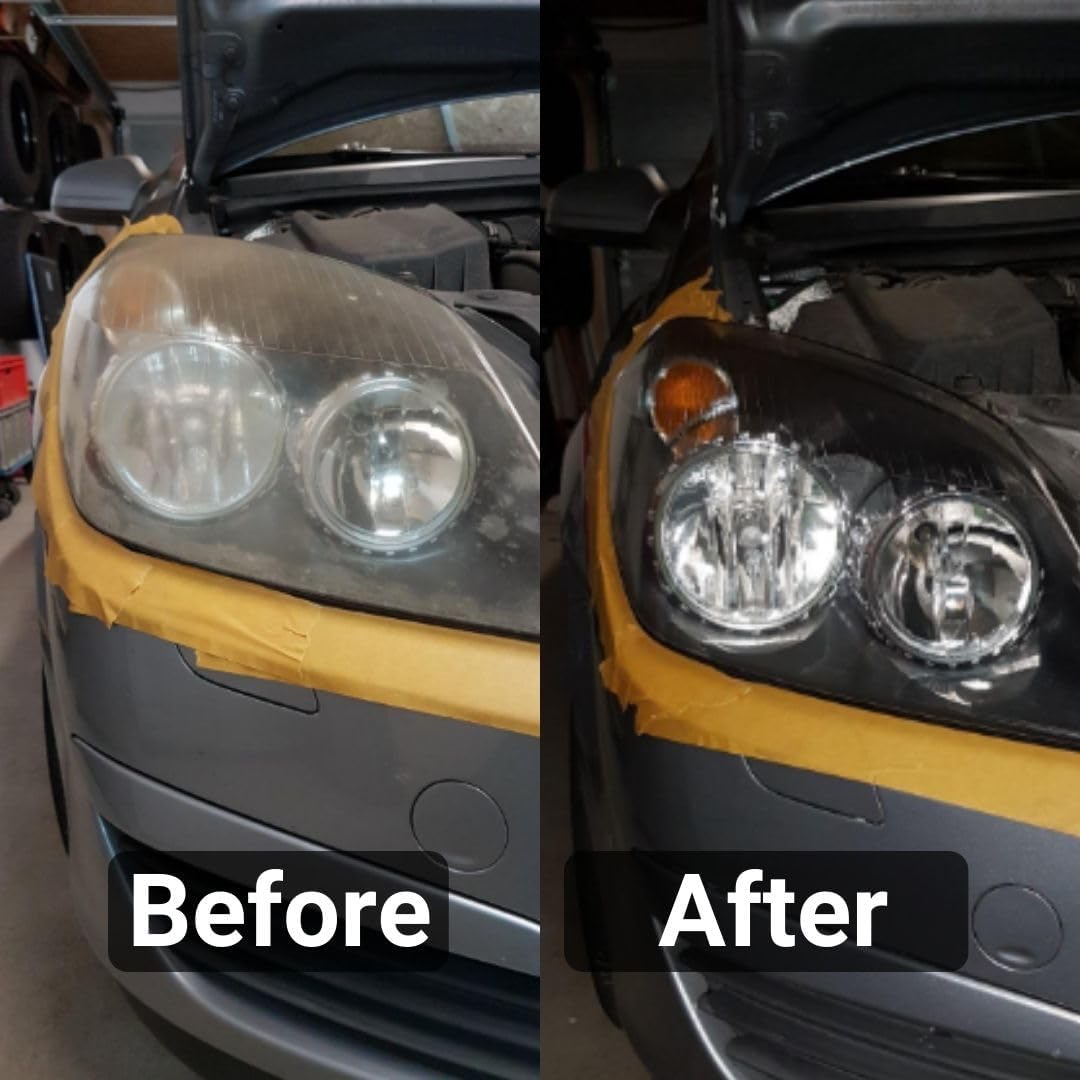 ATG® Headlight restoration Kit - Universal Car headlight cleaner and restorer Kit - Headlight restorer kit for plastic car headlights - Quick & easy headlight restoration - Headlight repair Kit