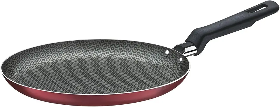 Panquequeira/tapioqueira Em Alumínio Com Revestimento Interno Antiaderente Starflon T1 Ø22 Cm Tramontina Vermelha 22 Cm