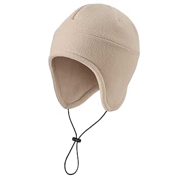 帽子 aclent Ear flap knit cap Men Winter Visor Brim Earflap Beanie Hat Knitted Thicken