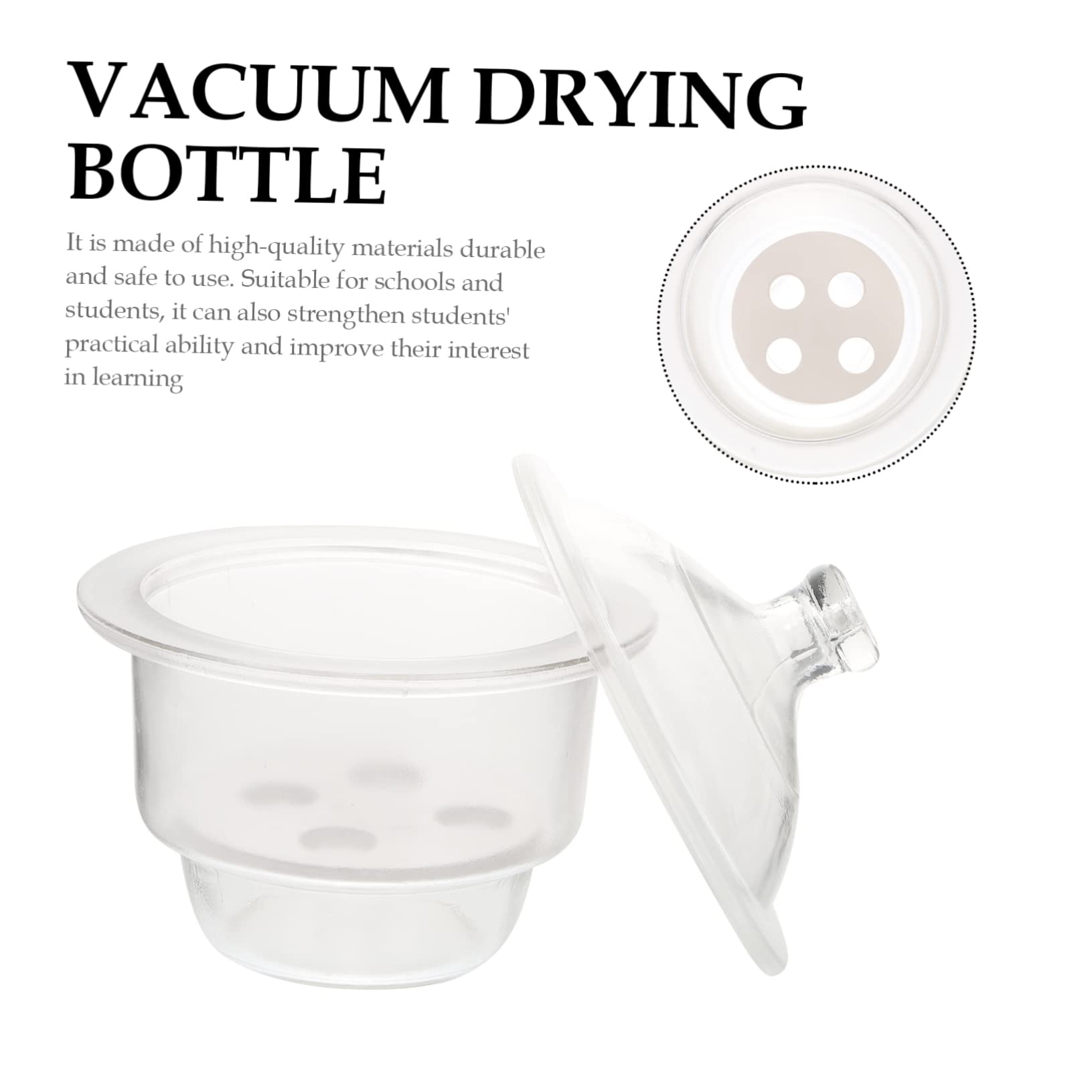 PRETYZOOM Desecador De Vidrio Al Vacío 208 Mm Resistencia Química Para Laboratorio Frasco Secador Para Investigadores y Profesores