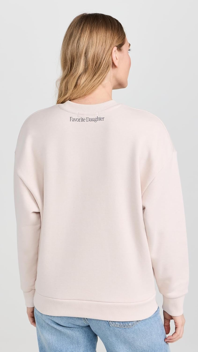 Favorite Daughter Womens Mom of The Year Sweatshirt, Off-White,