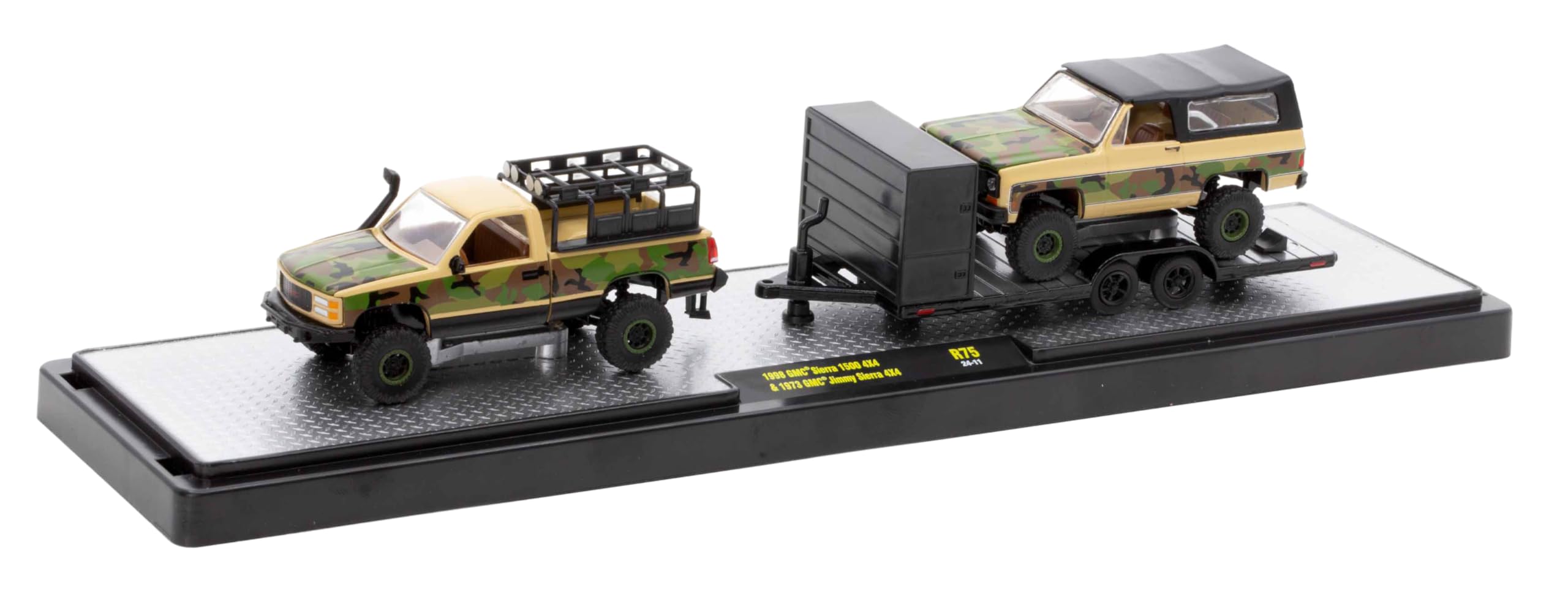 Collectibles M2 Machines AutoHaulers 36000-75 1998 Sierra 1500 4x4 and 1973 Jimmy Sierra 4x4 1/64 Scale Diecast