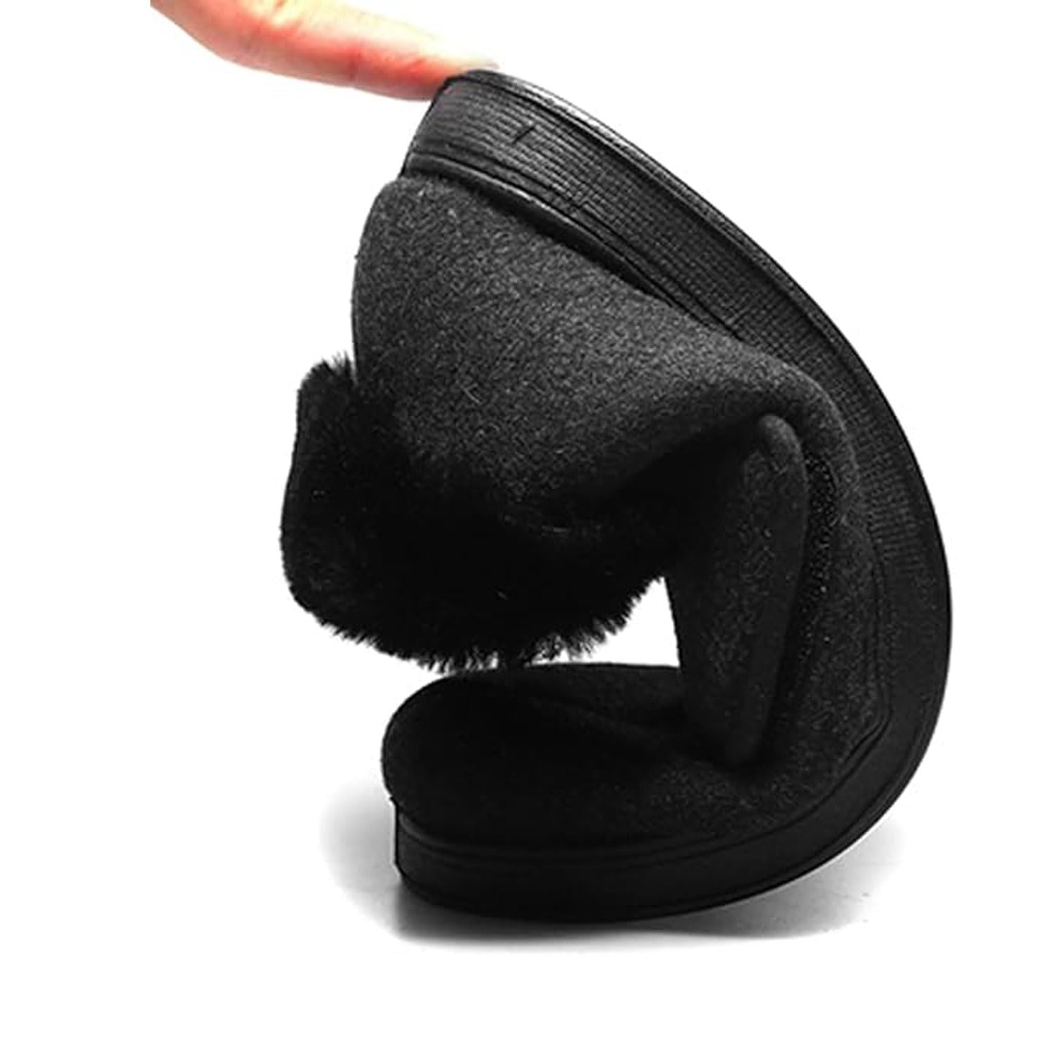 Warm Breite Schuhe Plüsch Gefüttert Für Geschwollene Füße Winter Diabetiker Hausschuhe Damen Extra Weit mit Klettverschluss Verstellbare Drinnen und Draußen Rutschfeste Sohle Bequem Memory-Schaum