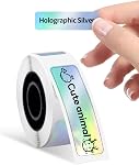 D30 Label Maker Tape Continuous - White D30 Continuous Label Roll 15MMx6M(0.59inx19.68ft), Memoking Labels Compatible with Phomemo Zodzi Memoqueen - 3 Rolls