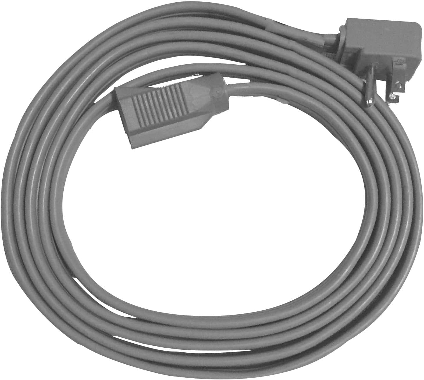 Heavy Duty Flat Extension Cord, 15 Ft Wire Gray Flat Plug Extension Cord for Air