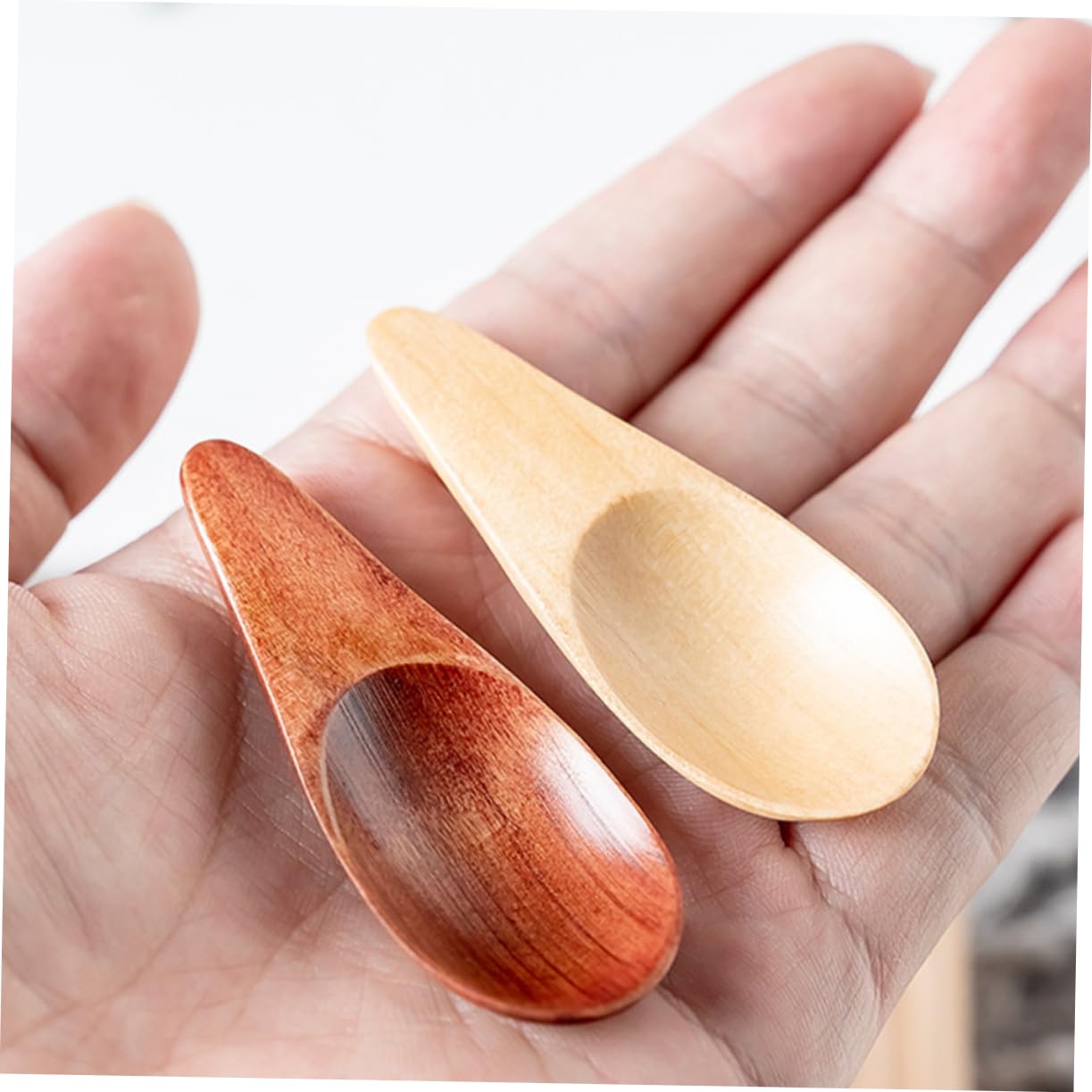 Mobestech 4pcs Spoon Compact Seasoning Spoon for Tea Sugar Salt and Coffee Creative Handle Design for Easy Use for Loose Tea and Seasoning