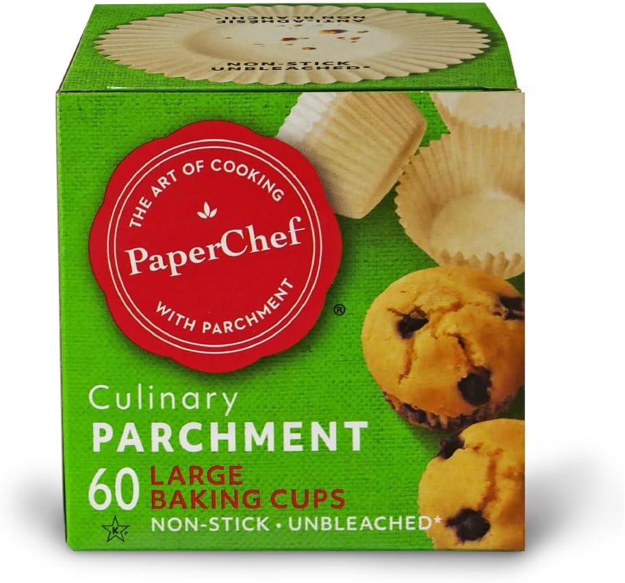 Natural Release Coated Parchment Baking Cups (60-Cups Large)