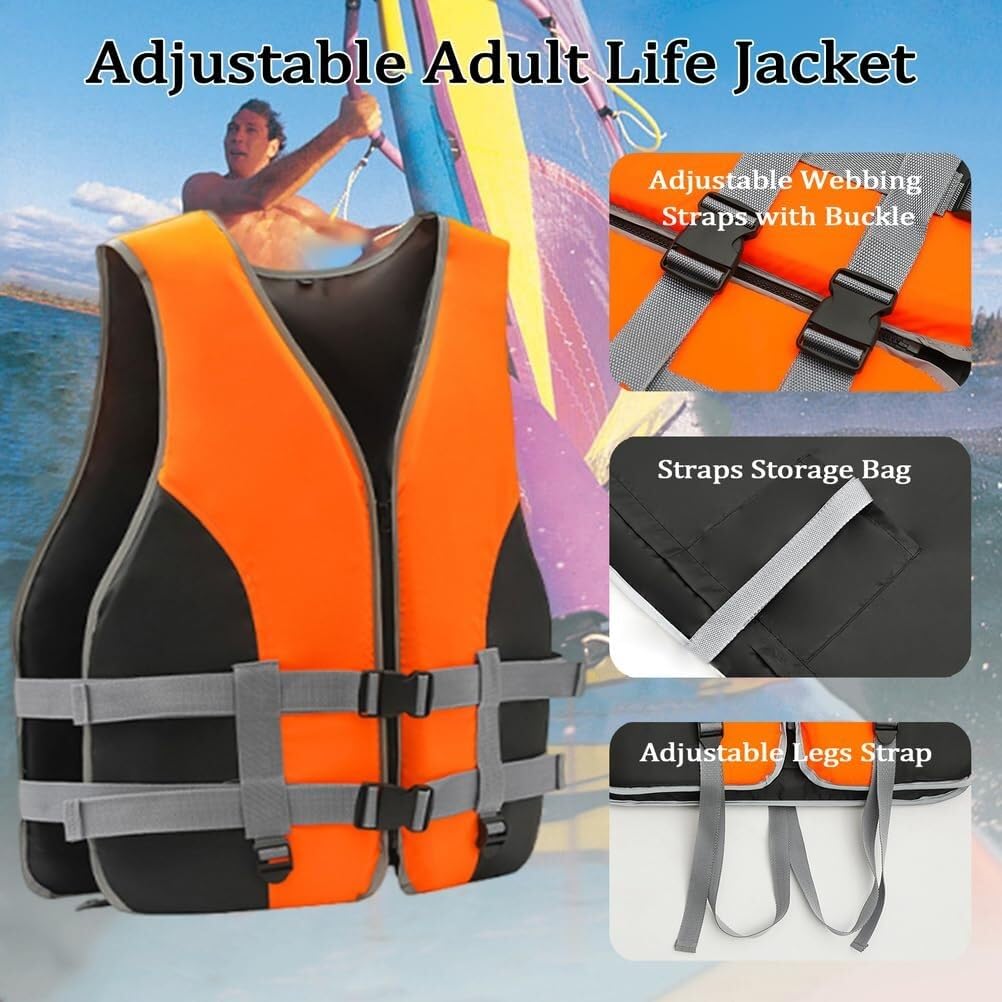 Chaleco Salvavidas para Adulto para Paddleboard Chaleco de Kayak con Correa de Entrepierna Ajustable para Snorkel Navegación Pesca Deportes Acuáticos Seguridad en El Agua