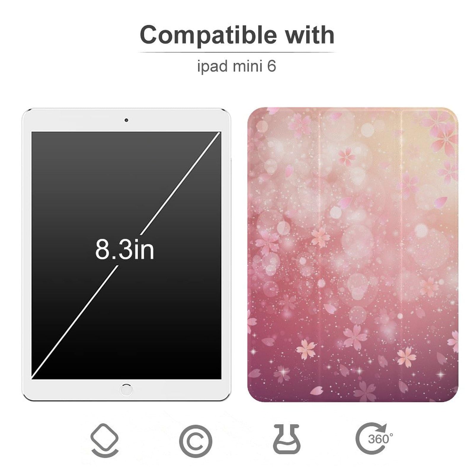 Amazon.co.jp: IPAD Mini 6 （8.3インチ） ケース 桜 サクラ 和柄 IPAD 