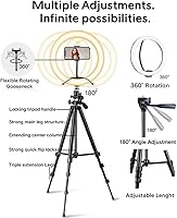 Vista 2 de Acuvar Kit de vlogging premium de 9 piezas para iPhone, Android y cámaras, micrófono, soporte de trípode y luz LED, paquete de YouTube, TikTok