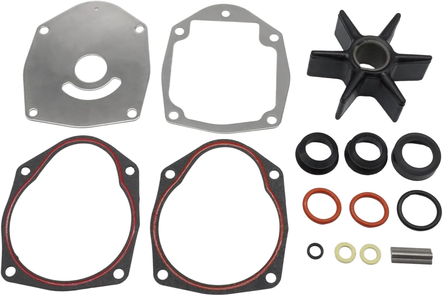 43026Q06 Water Pump Repair Kit With 43026Q02 Impeller for Outdrive and for Outboard 4 Strokes 40 to 250 HP Replaces 8M0100526 47-43026Q06