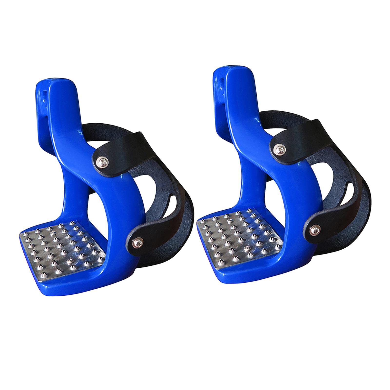 Baoblaze 1 Par de Estribo para Equitación Estribos de Montar Pedal Ancho Ligero Almohadilla Antideslizante Cubierta de Red Estructura Resistente Material Alumi