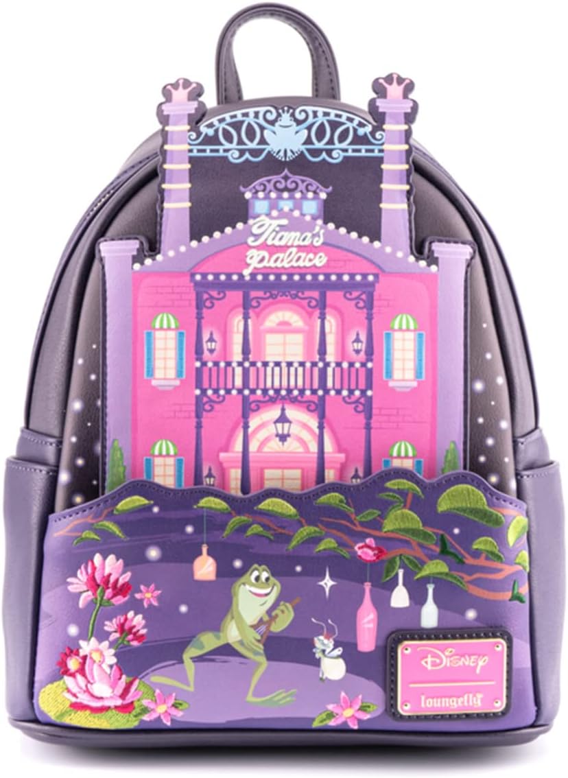 Loungefly Disney Princess and the Frog Tiana's Place Womens Double Strap Shoulder Bag Purse