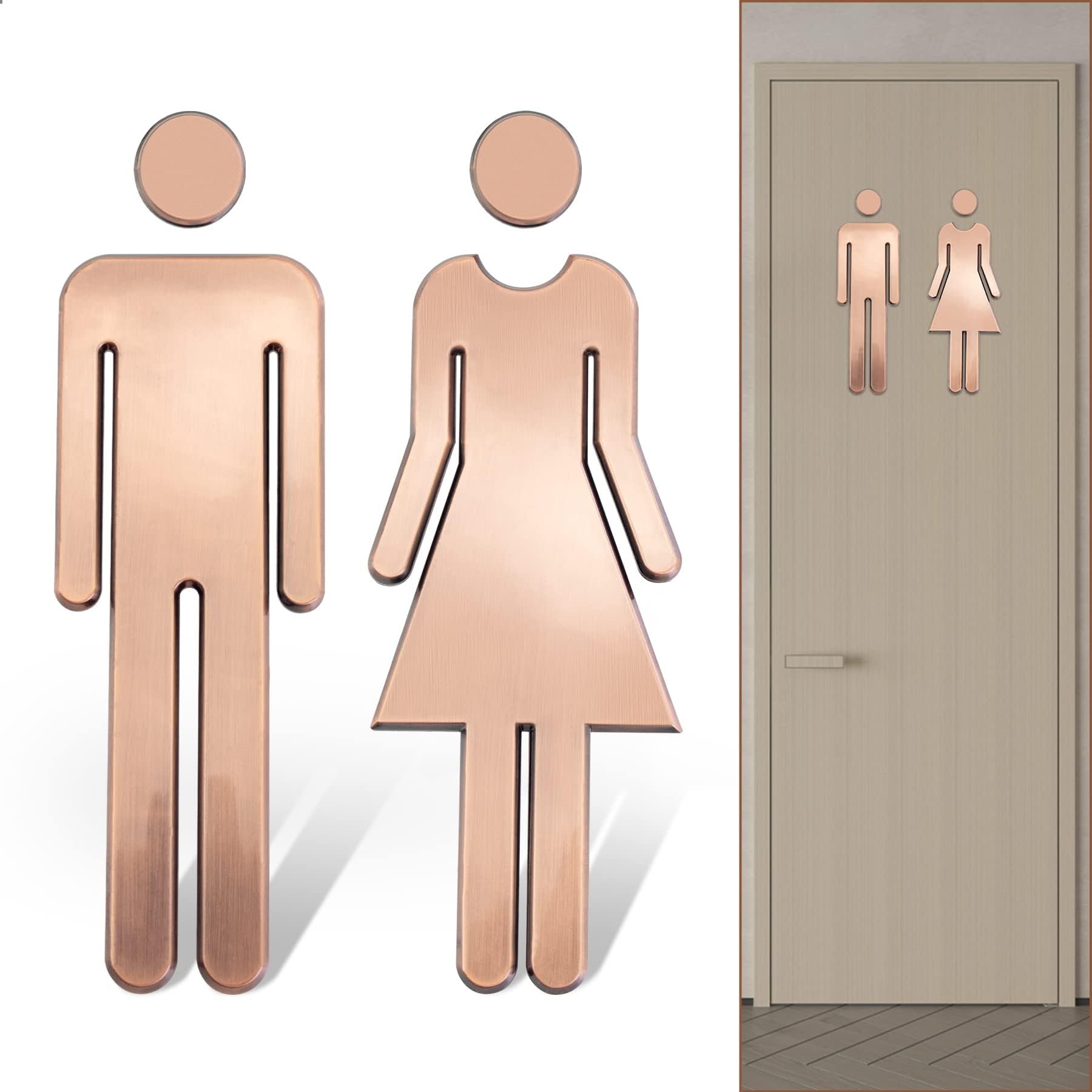 EVM TOILETTE UOMO + DONNA Eticchetta Segnaletica Targhetta in PVC