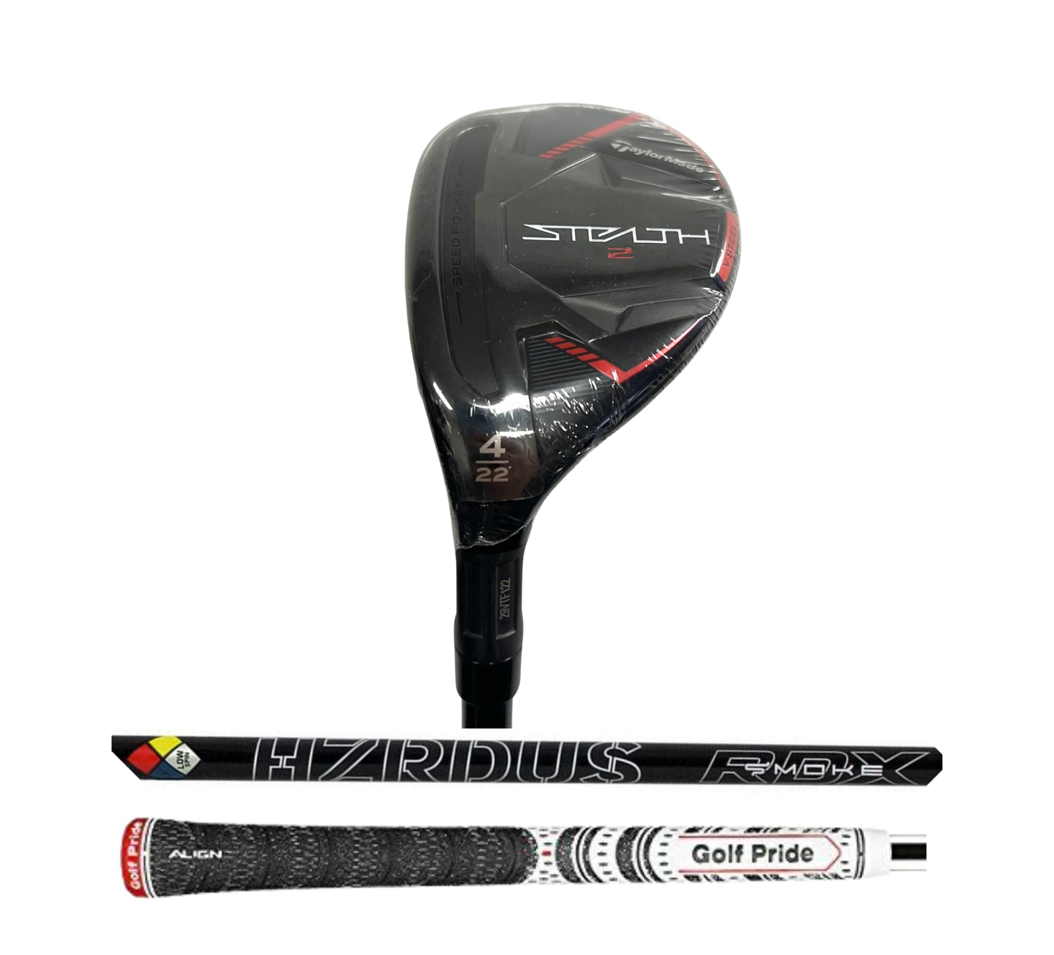 Left Handed TaylorMade Stealth 2#4-22* Hybrid, HZRDUS Smoke RDX 6.0 80g