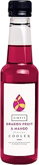 Simply Dragon Fruit & Mango Cooler, Vegan & Gluten Free Beverage Syrup for Cocktails & Mocktails (250ml Pack of 1)