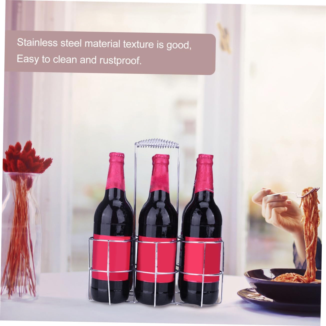 Ciieeo Stainless Steel Beer Rack Carrier Organizer for Home Storage and Stylish Beer Holder for Parties and Gatherings
