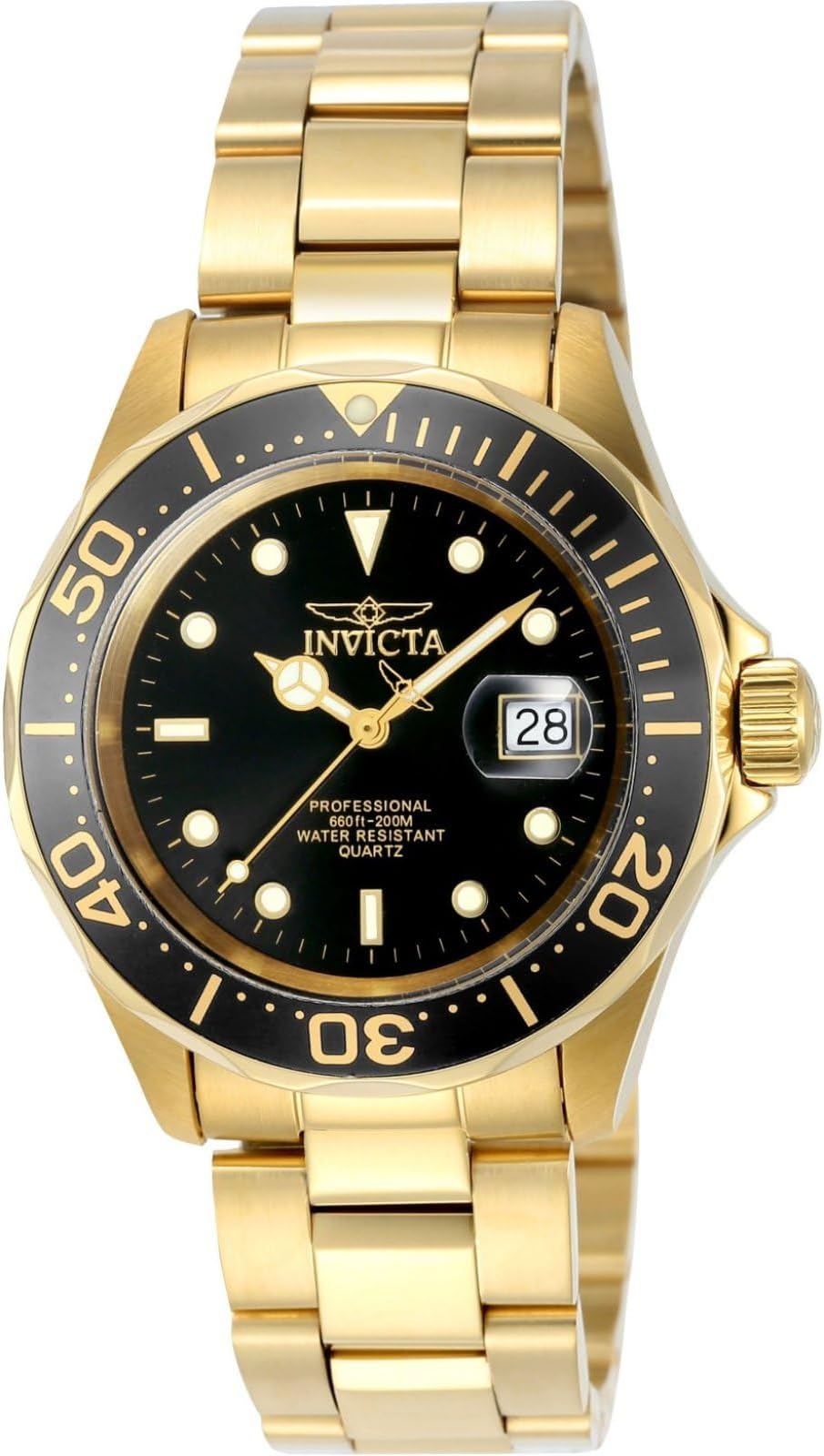 Pro Diver 9311 Men's Watch - Waterproof - Analogue - Quartz Movement - Stainless Steel with Black dial - 40mm