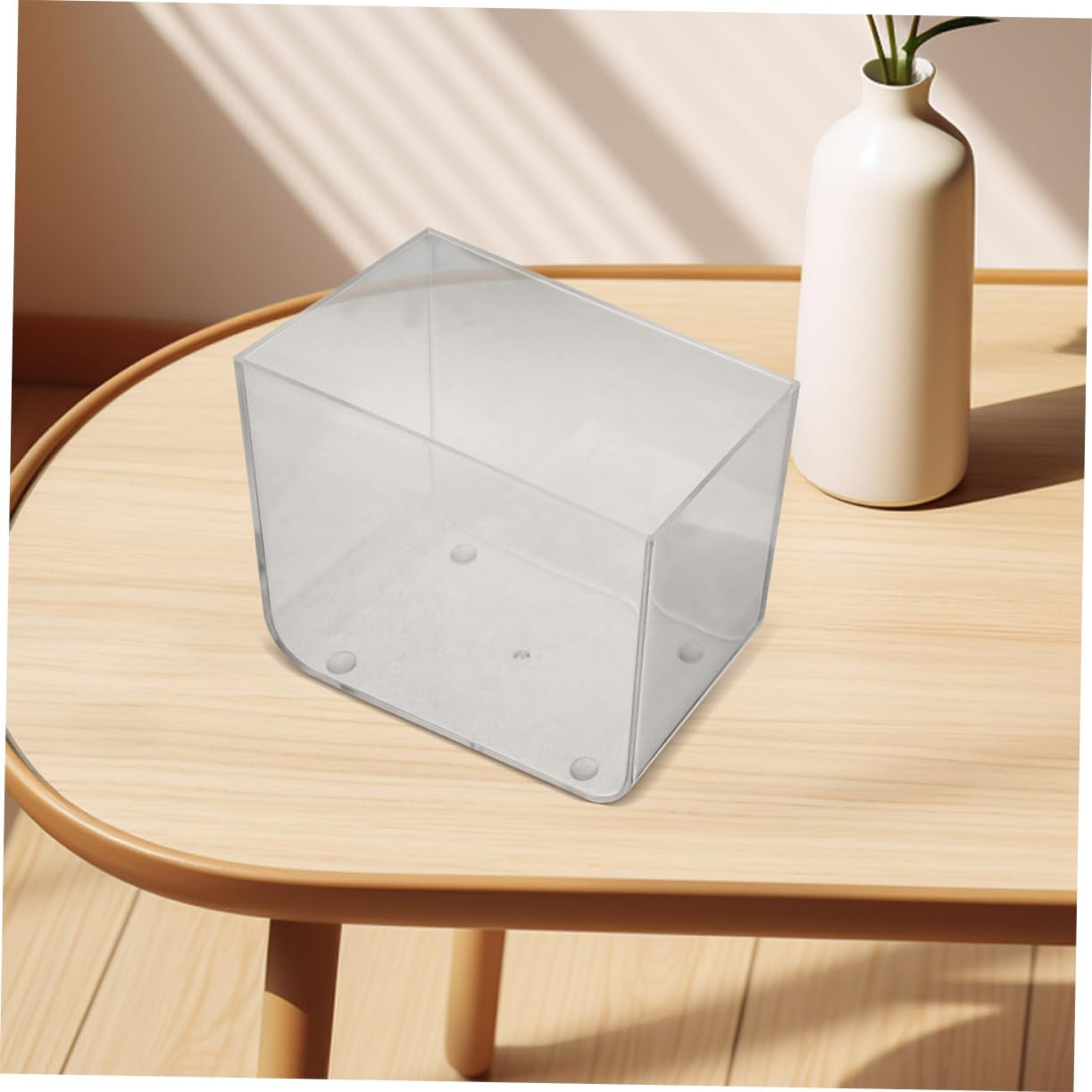 2pcs Open-top Aquarium for Betta and Turtles Compact Square Desktop Fish Tank Plastic Easy Cleaning Features for Small Spaces