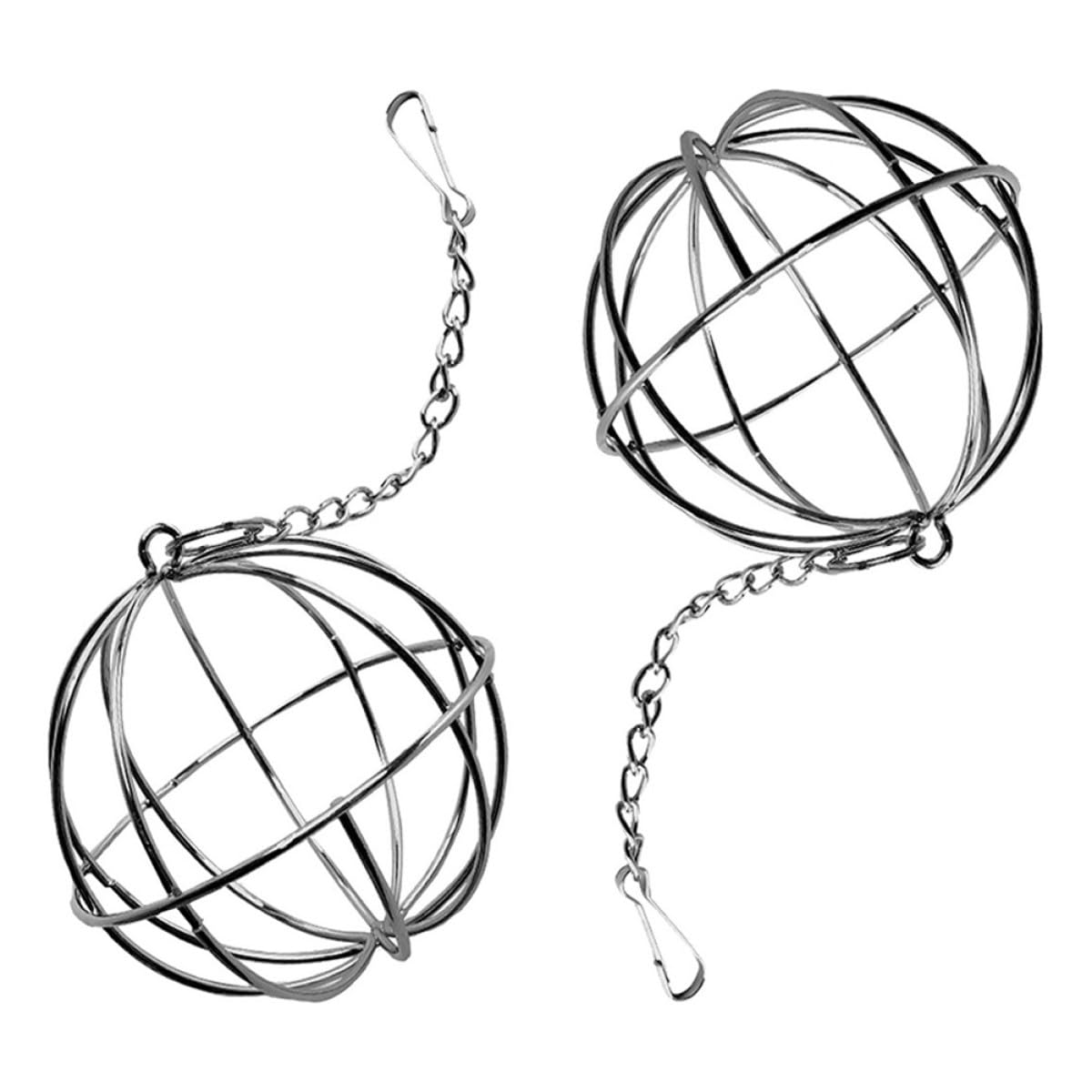 Comedero de acero inoxidable para conejos y jaulas BETOOKY en color plata pack de 2 unidades