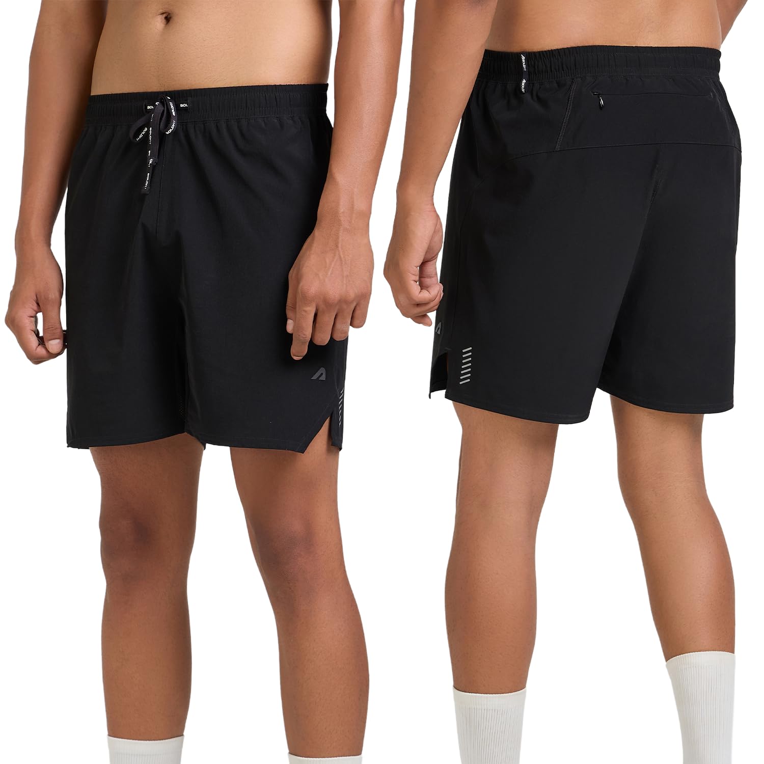 Boldfit High Performance Men Shorts, Lightweight Nylon-Spandex Blend with Breathable Mesh, Quick-Dry Fabric, Utility Back Pocket, Side Slit & Contoured Fit for Running, Workouts & Everyday Wear-image-27